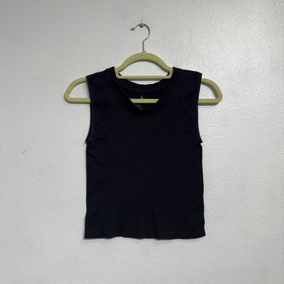 Intimately Free People Black Crop Muscle Top Sz S - Picture 2 of 9